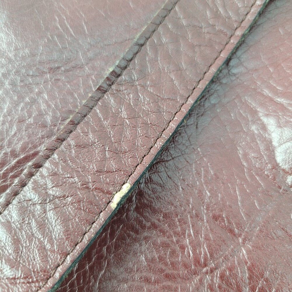 Vintage Etienne Aigner Burgundy Dark Red Leather Shoulder Bag Purse 12x8" - Picture 11 of 15